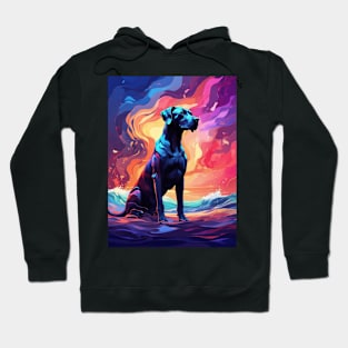 Great Dane Beach Sunset Hoodie